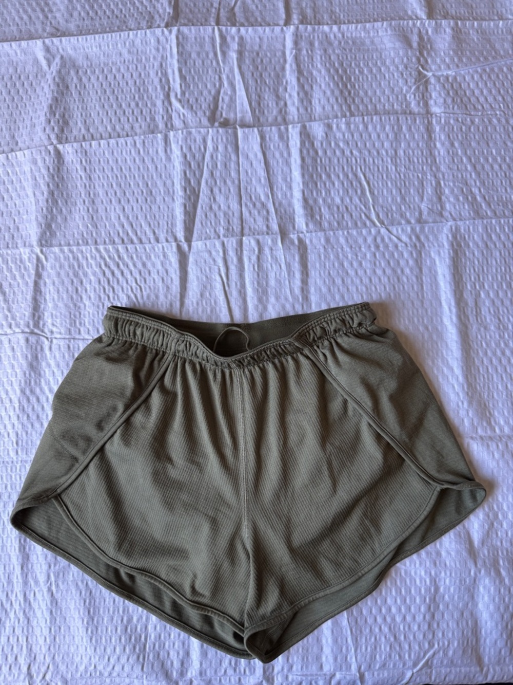 lululemon Olive Green Athletic Shorts with Elastic Waistband - Picture 7 of 13